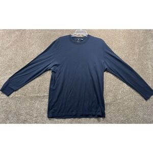 Hugo BOSS Mens Cotton-Silk T-Shirt Long Sleeves Crew Neck - Large See Pics FLAWS